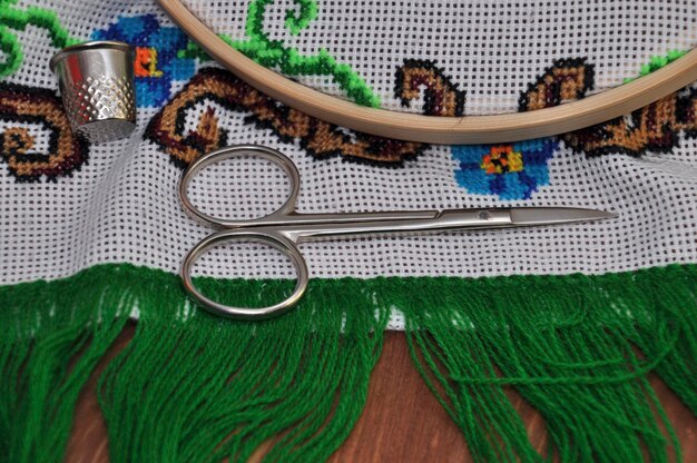 Tlačený vzor výšivky